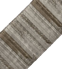 Moonlight Embroidered Border Trimming by Samuel & Sons Titanium