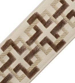 Vega Velvet Border Trimming by Samuel & Sons Topaz