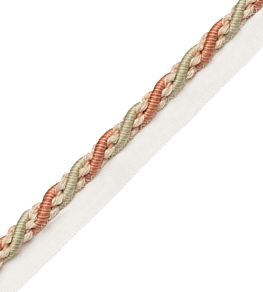 8mm Tiverton Cord With Tape Trimming by Samuel & Sons Rosewater