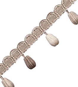 Tiverton Bead Fringe Trimming by Samuel & Sons Charcoal