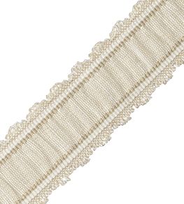 Tiverton Pleated Border Trimming by Samuel & Sons Ecru