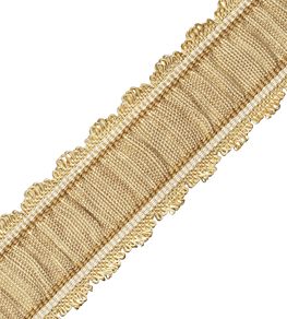 Tiverton Pleated Border Trimming by Samuel & Sons Ocher
