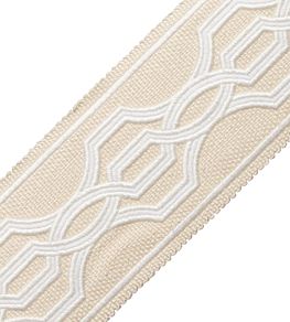 Veranda Linen Applique Border Trimming by Samuel & Sons Narcisses