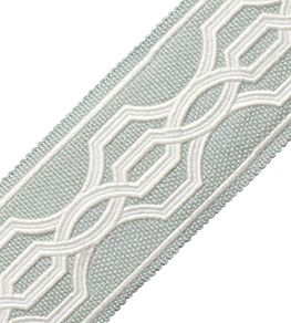 Veranda Linen Applique Border Trimming by Samuel & Sons Robin'Egg