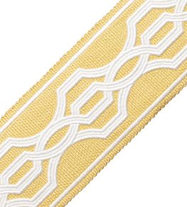 Veranda Linen Applique Border Trimming by Samuel & Sons Oro
