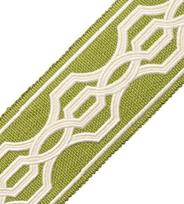Veranda Linen Applique Border Trimming by Samuel & Sons Leaf