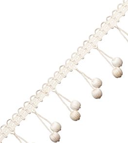 Veranda Linen Beaded Fringe Trimming by Samuel & Sons Narcisses