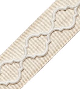 Corinne Embroidered Border Trimming by Samuel & Sons Pearl