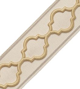 Corinne Embroidered Border Trimming by Samuel & Sons Cornsilk