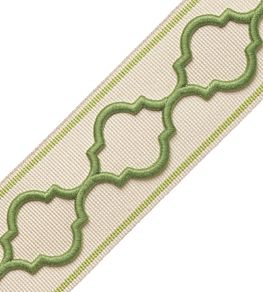 Corinne Embroidered Border Trimming by Samuel & Sons Leaf