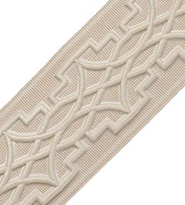 Mireille Embroidered Border Trimming by Samuel & Sons Pearl