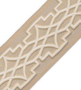 Mireille Embroidered Border Trimming by Samuel & Sons Cornsilk