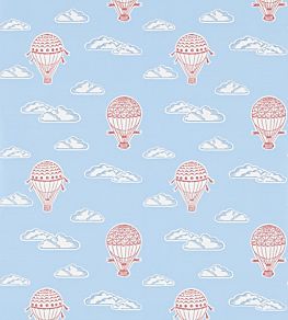 Balloons Wallpaper by Sanderson Sky Blue & Red