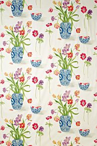 Painters Garden Fabric by Sanderson Violet/Crimson