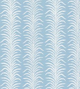 Tree Fern Weave Fabric by Sanderson Crusoe Blue