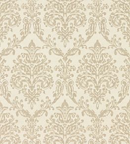Riverside Damask Wallpaper by Sanderson Cream/Gold