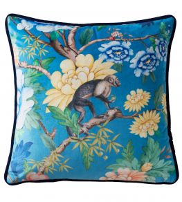 Sapphire Garden Cushion 43 x 43cm by Clarke & Clarke Sapphire