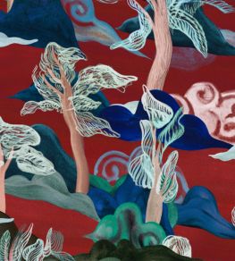 Saranda Wallpaper by Arte Vermilion Trees