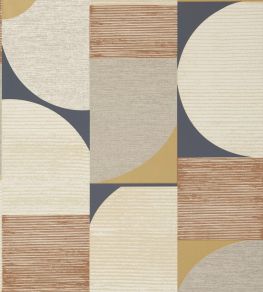 Saturn Wallpaper by Thibaut Metallic Copper and Black
