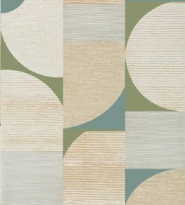 Saturn Wallpaper by Thibaut Metallic Gold and Moss