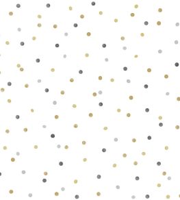 Scattered Polka Wallpaper by Today Interiors Grey/Yellow