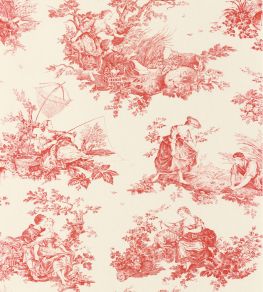 Scene D'Ete Wallpaper by Casadeco Rouge Carmin