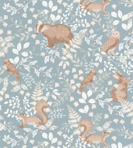 Se Faufiler Wallpaper by Caselio Bleu Gris