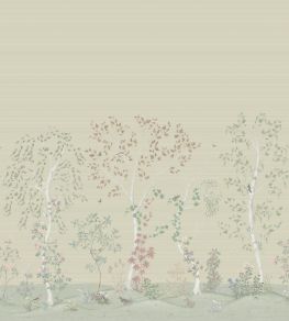 Seasonal Woods Grasscloth Mural by Cole & Son Oat Natural Grasscloth