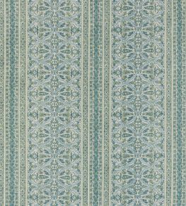 Seaton Stripe Fabric by Baker Lifestyle Green / Blue