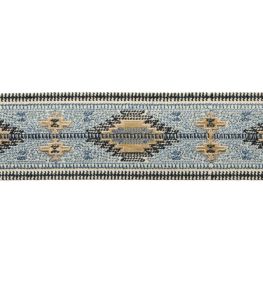 Sedona Embroidered Border Trimming by Samuel & Sons Blue Sky