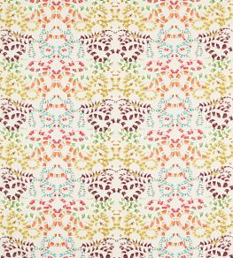 Serpenti Fabric by Harlequin Bleached Coral / Paprika / Positano / Azul
