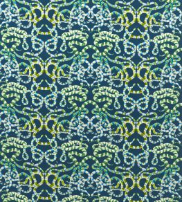 Serpenti Velvet Fabric by Harlequin Onsen / Emerald / Azul