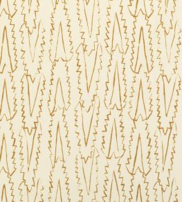 Serrata Fabric by Volga Linen Oyster/Old Gold