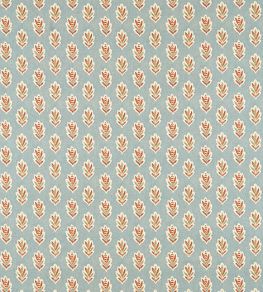 Sessile Leaf Fabric by Sanderson Blue Clay