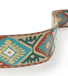 Sevara Braid Trimming by Osborne & Little Teal/Terracotta