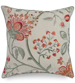 Shalimar Cushion 55 x 55cm by James Hare Red/Green