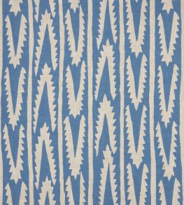 Shashka Fabric by Volga Linen Cornflower Blue