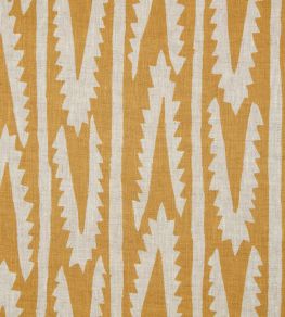Shashka Fabric by Volga Linen Ochre/Natural