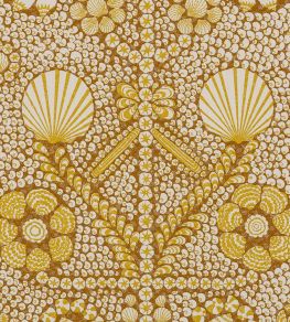 Shell Grotto Outdoor Fabric by Fermoie Yellow