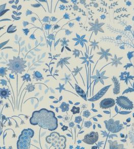 Shepherdly Flowers Fabric by Liberty Lapis