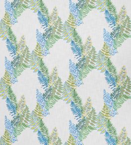 Shintangle Fabric by Jim Thompson No.9 Blue and Green
