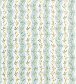 Sidney Stripe Fabric by Nina Campbell Aqua/Green/Yellow