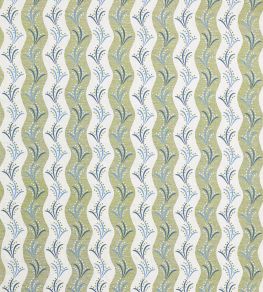 Sidney Stripe Fabric by Nina Campbell Green/Blue