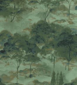 Sila Wallpaper by Casadeco Vert Eucalyptus