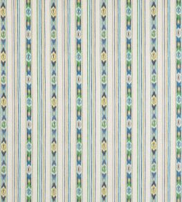Sitari Stripe Fabric by Jane Churchill Blue/Green