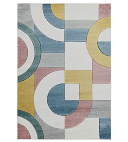 Sketch Retro Rug by Asiatic Multi
