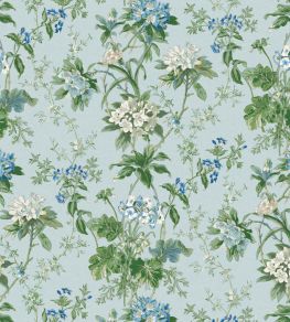Somerhill Fabric by Nina Campbell Blue/Green/White