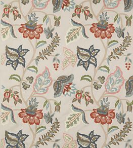 Somerton Fabric by Colefax and Fowler Coral/Aqua