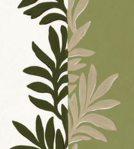 Sophora Fabric by Casamance Blanc/Olive