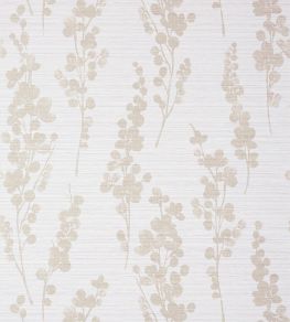 Spring Blooms Wallpaper by Thibaut Metallic Pewter on Lavender